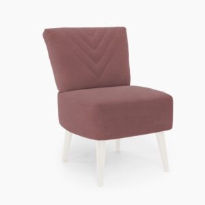 Butaca Etnic en color Vino con patas en acabado Blanca