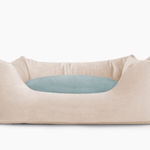 Cama para mascotas en color Beige con cojín Agua sin bordado