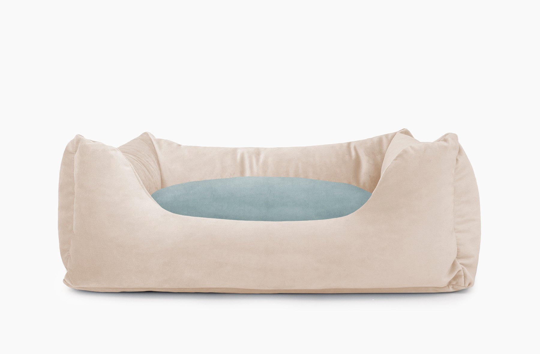 Cama para mascotas en color Beige con cojín Agua sin bordado