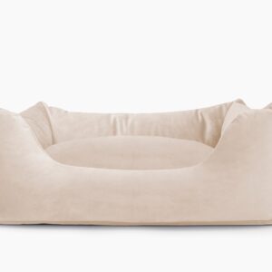 Cama para mascotas en color Beige con cojín Beige sin bordado
