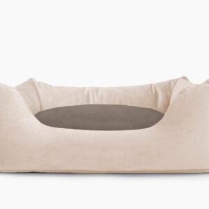 Cama para mascotas en color Beige con cojín Visón sin bordado