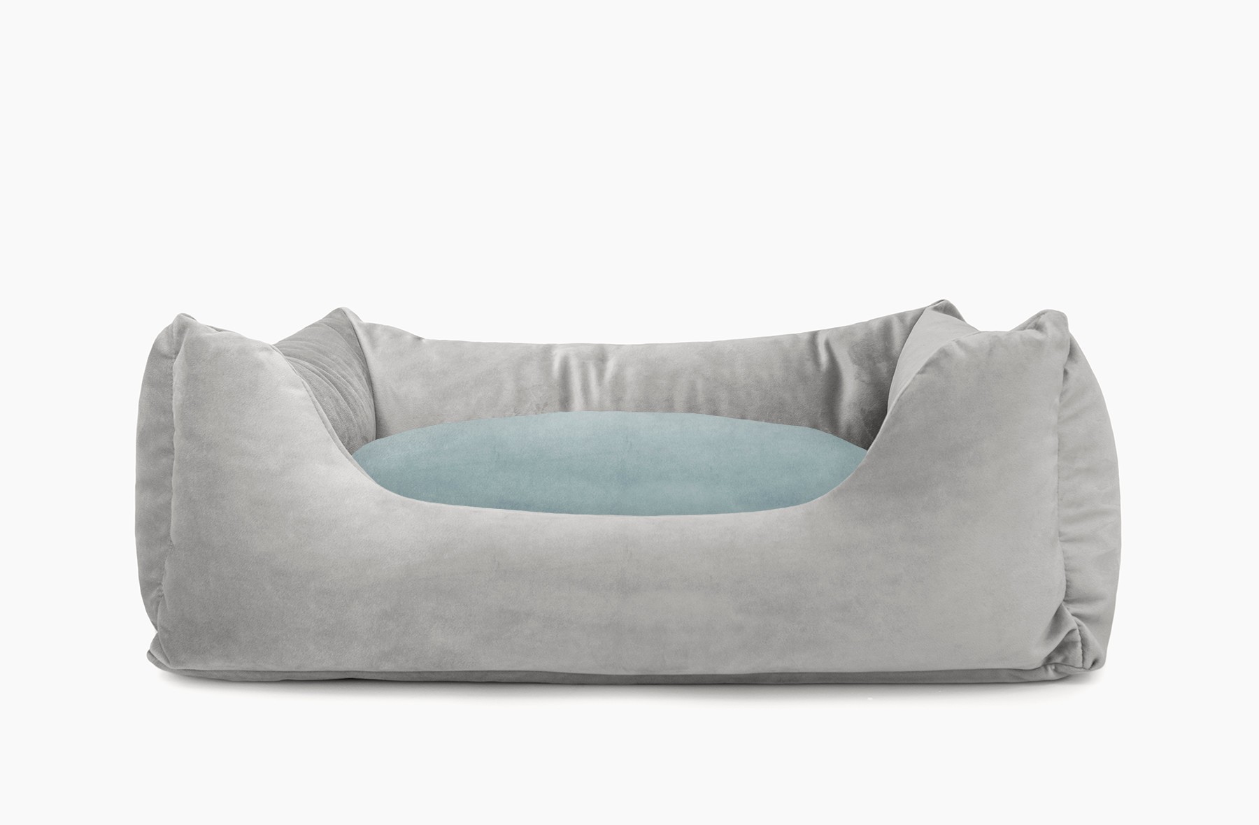 Cama para mascotas en color Gris con cojín Agua sin bordado