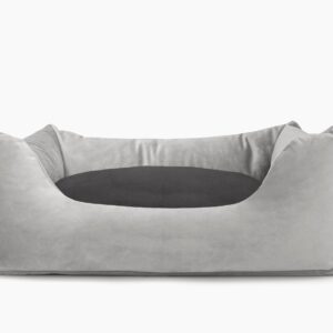 Cama para mascotas en color Gris con cojín Antracita sin bordado