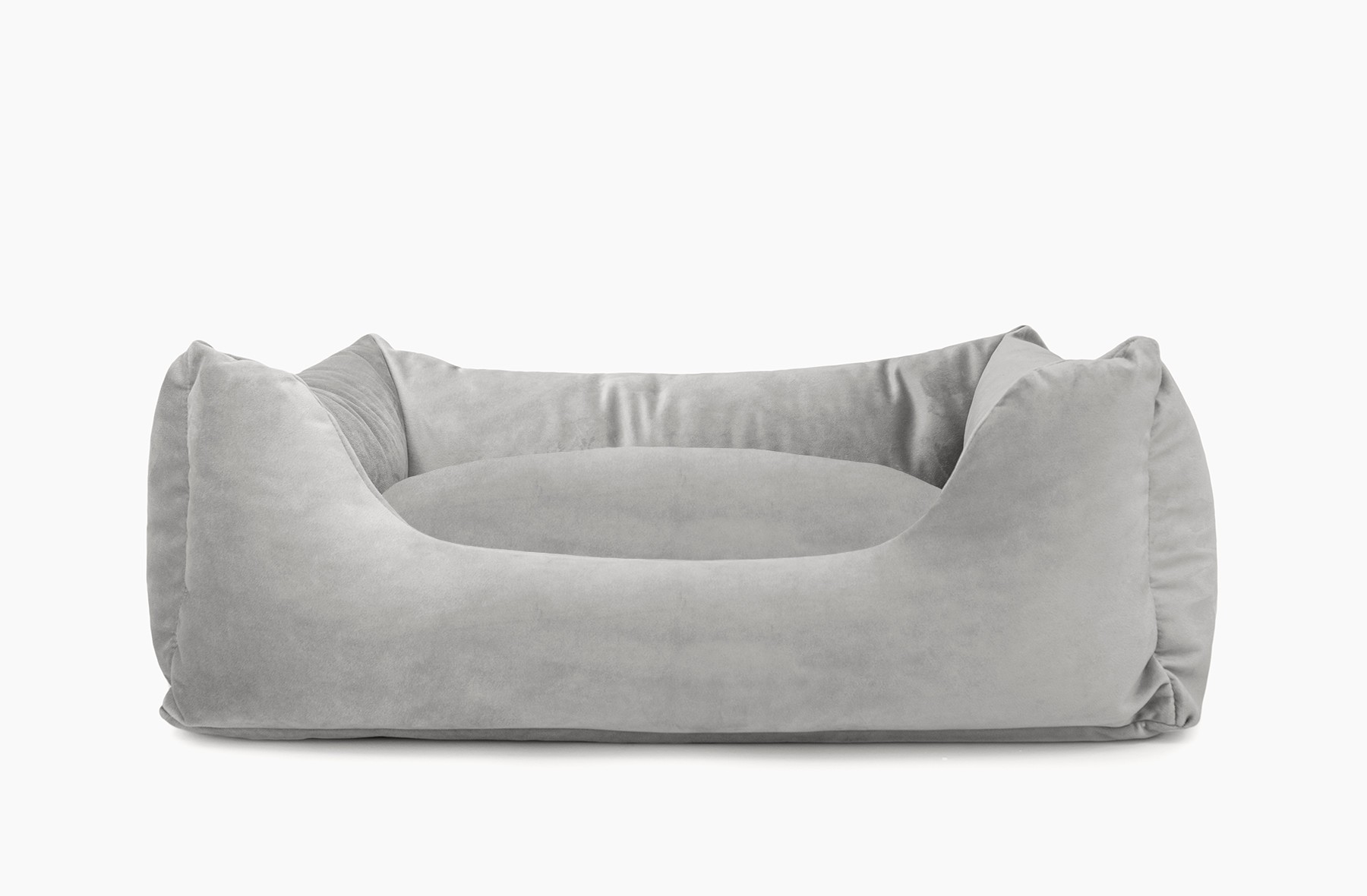 Cama para mascotas en color Gris con cojín Gris sin bordado