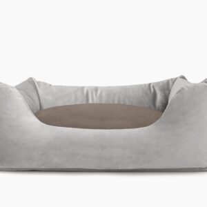 Cama para mascotas en color Gris con cojín Visón sin bordado