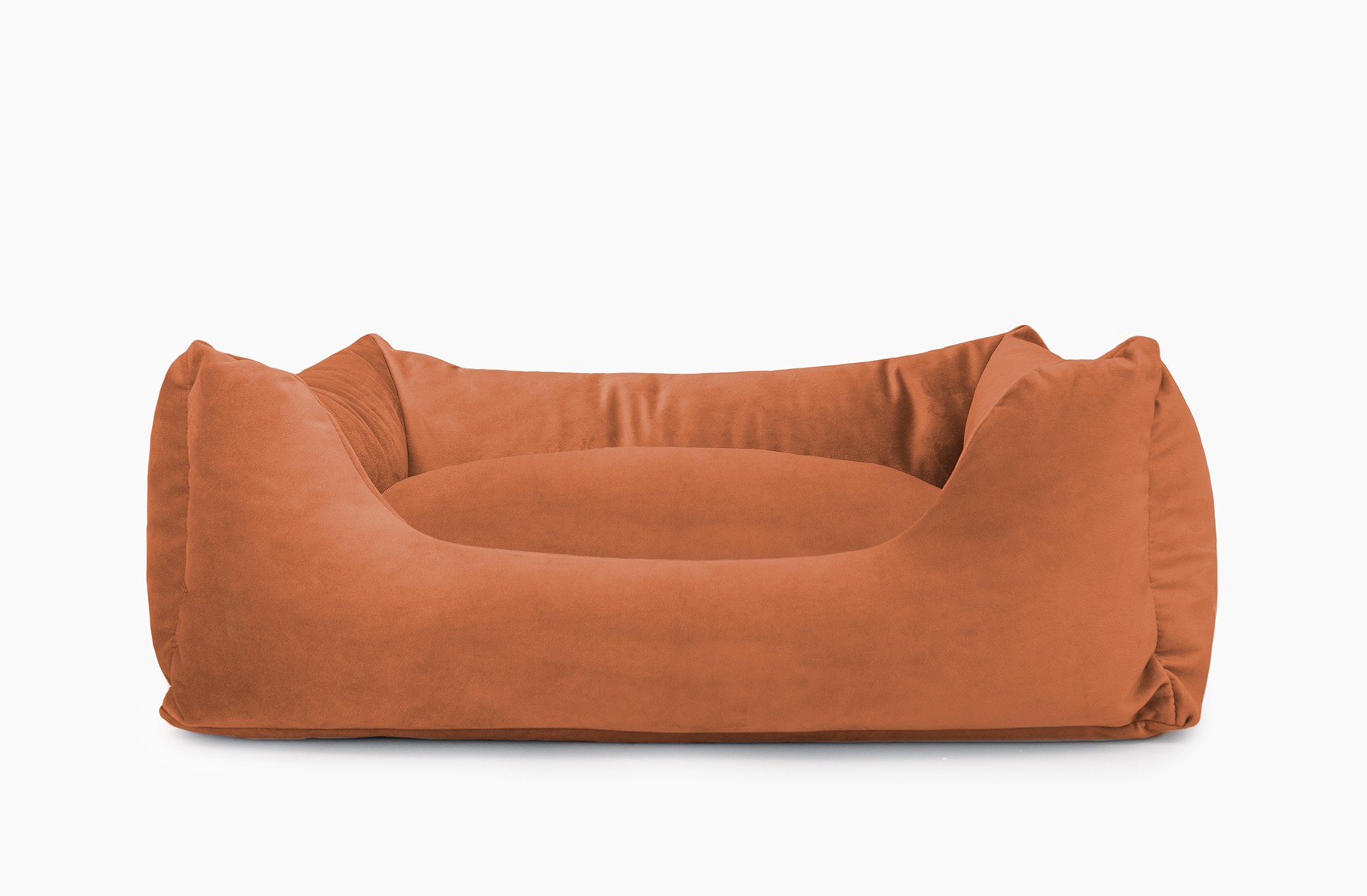 Cama para mascotas en color Teja con cojín Teja sin bordado