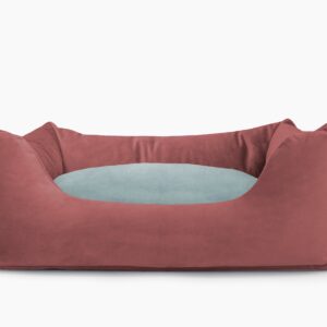 Cama para mascotas en color Vino con cojín Agua sin bordado