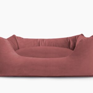 Cama para mascotas en color Vino con cojín Vino sin bordado
