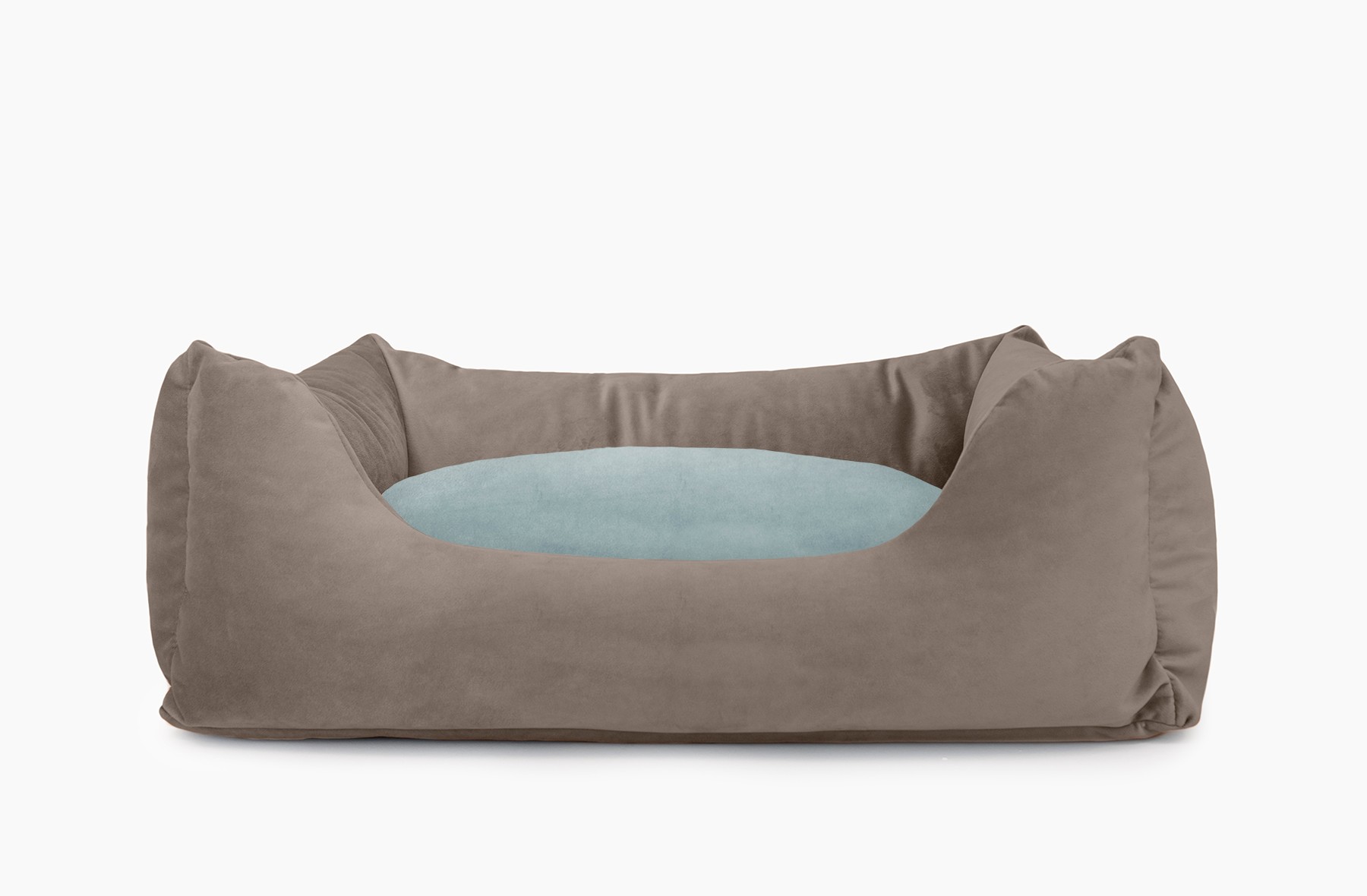 Cama para mascotas en color Visón con cojín Agua sin bordado