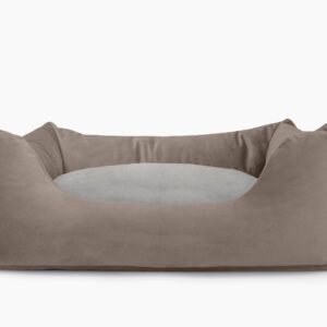 Cama para mascotas en color Visón con cojín Gris sin bordado