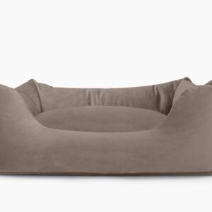 Cama para mascotas en color Visón con cojín Visón sin bordado
