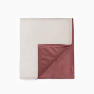 Plaids en color Beige con reverso en color Vino