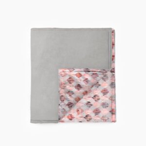 Plaids en color Gris con reverso en color Rombos Rosa
