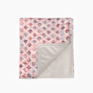Plaids en color Rombos Rosa con reverso en color Beige